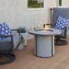 gray gas fire pit