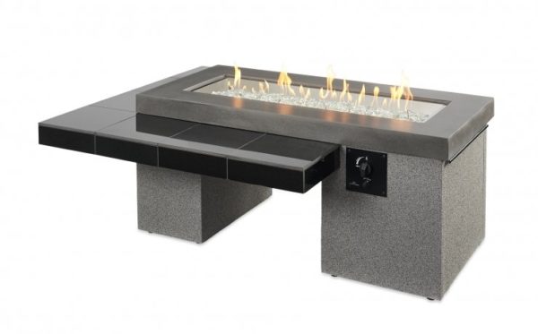 Black Uptown Gas Fire Pit Table