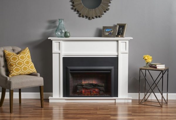 White Fireplace Cabinet
