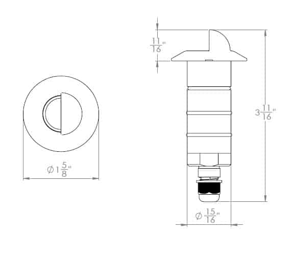 1" Inground Recessed Round Scoop - 1061 by Wac Lighting - Image 3