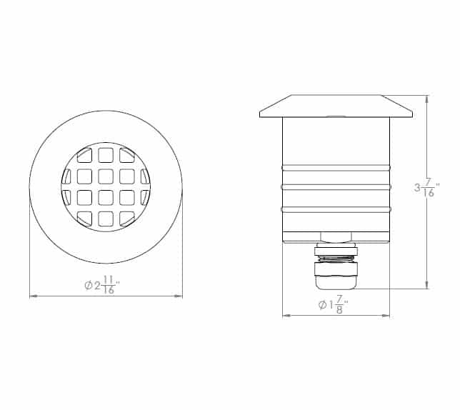 2″ Inground Recessed Round Louver - 2121 by Wac Lighting - Image 2