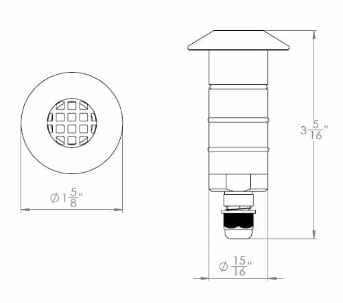 1″ Inground Recessed Round Louver by Wac Lighting - Image 3
