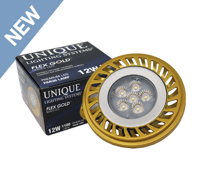 12 WATT Flex Gold PAR36 LED by Unique Lighting