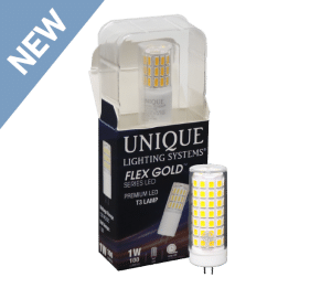 3 WATT T3 Flex Gold LED by Unique Lighting